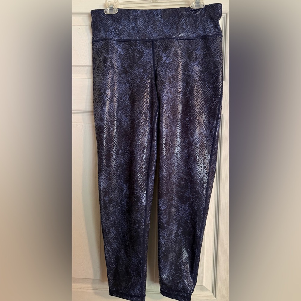 Ideology Women's Snake-Print Yoga, Track, Gym or Jogging Pants in Navy and Black